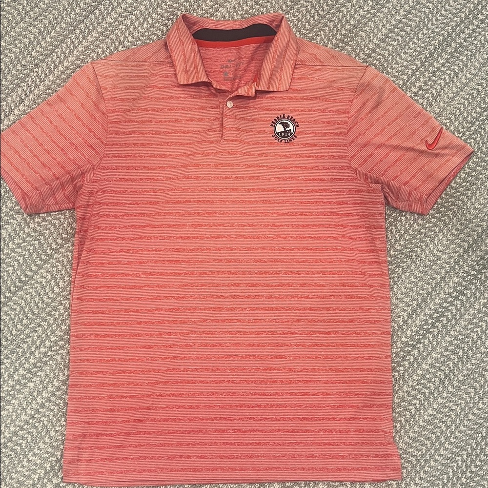 Nike Men's Dry Fit Polo Shirt with Pebble Beach logo